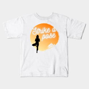 Yoga Pose in the Sunlight Kids T-Shirt